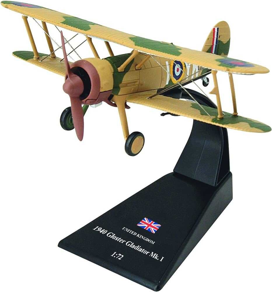 model samolot Gloster Gladiator Mk.I 1940 skala 1:72 AMERCOM