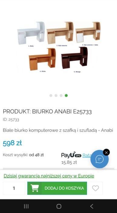 Sprzedam biurko wenge