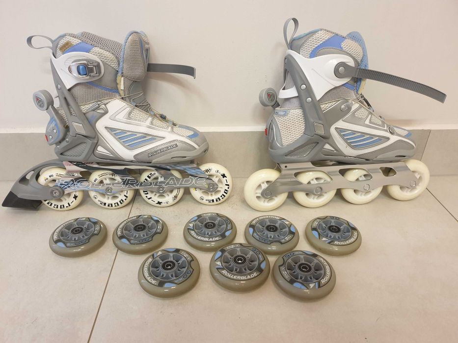 Rolki Rollerblade Activa 6.0 Praktycznie nowe, dwa komplety kółek!!!