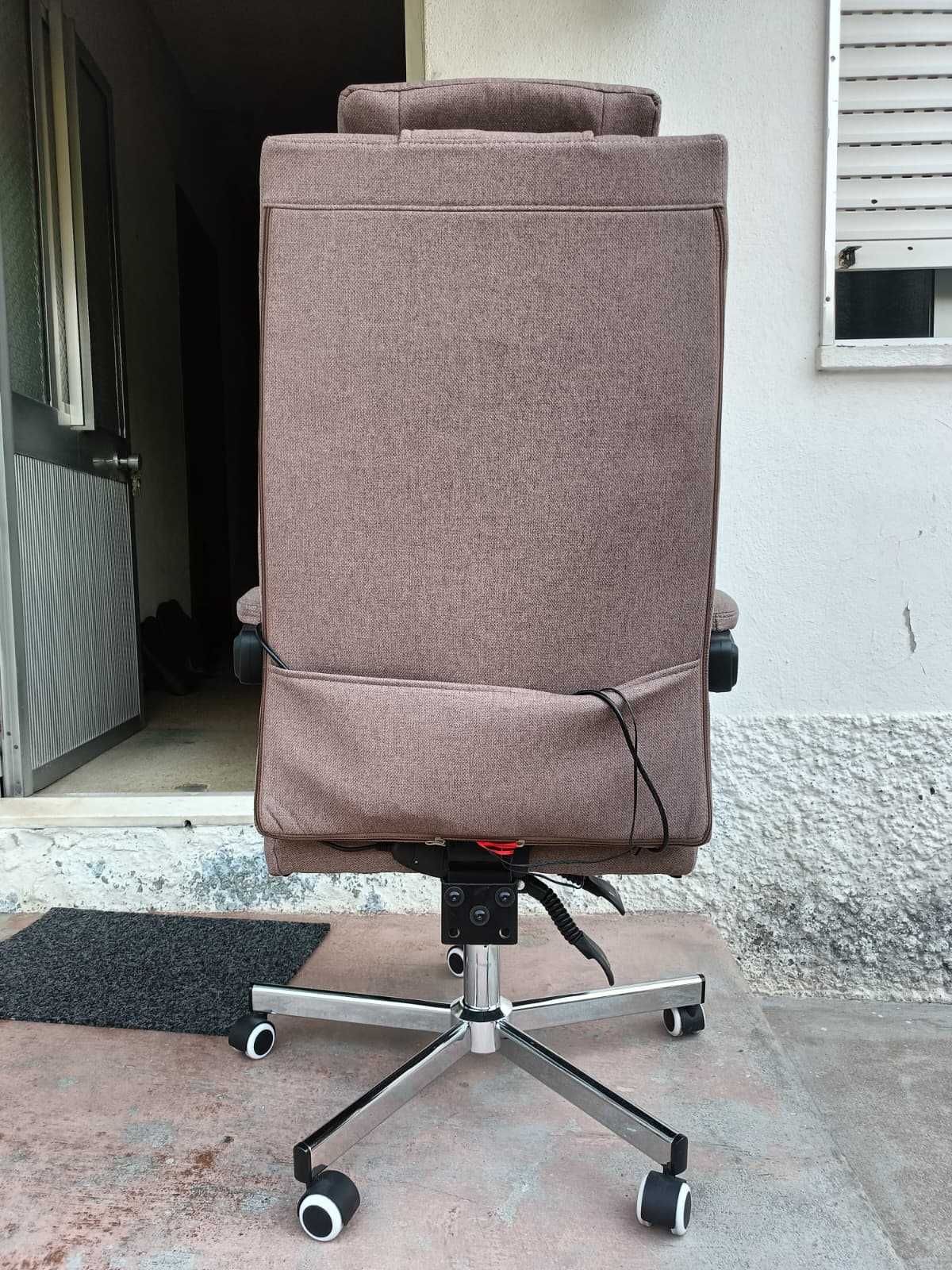 Cadeira de Escritório Vinsetto c/ 6 Pontos de Massagem com Vibração