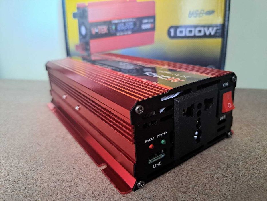 Перетворювач Інвертор 1000W Преобразователь 12-220 Инвертор с дисплеем