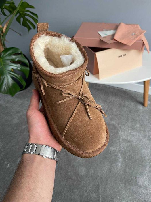 Жіночі зимові черевики MIU MIU Winter Boot Chestnut (коричневі) 1784