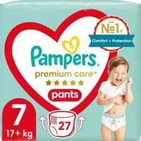 Трусики 7(27шт)Pampers Premium Care pants,підгузки-трусики 17+кг