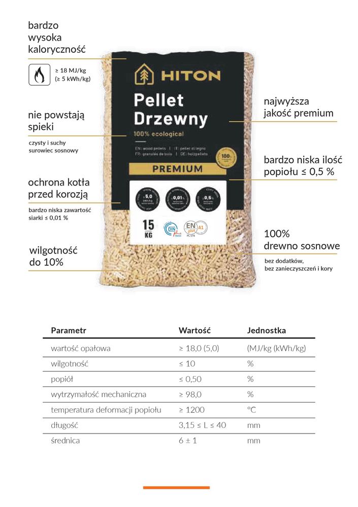 Pellet Hiton En Plus A1 , Din Plus - dostawa gratis