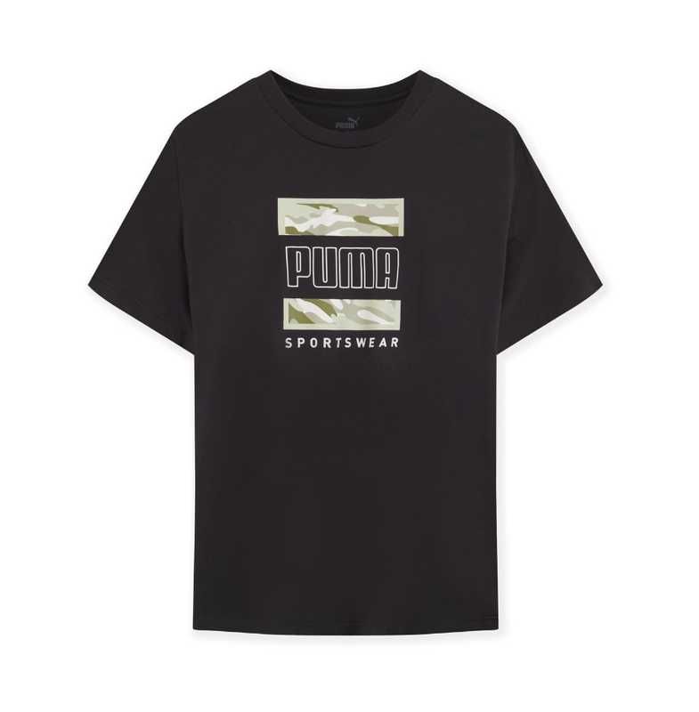 Чорна чоловіча футболка puma black camo box нова оригінал з сша