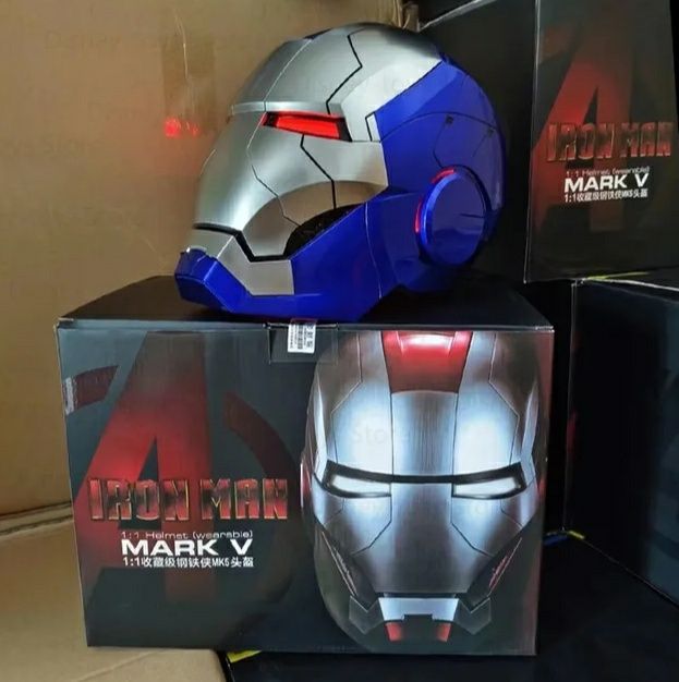 Máscara Iron Man Automática Premium Iron Patriot War Machine 1:1