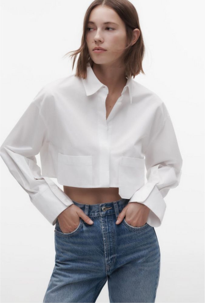 вкорочена сорочка zara
