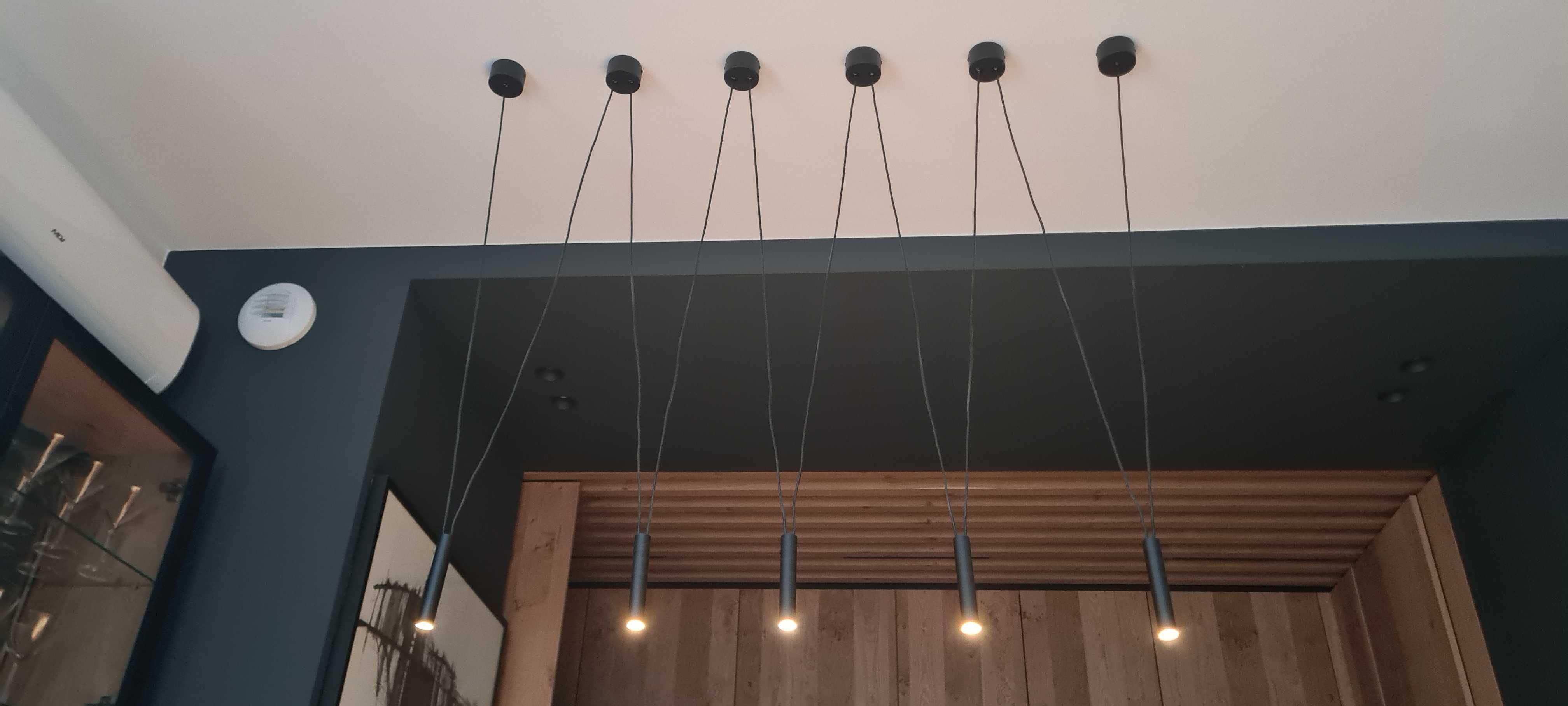 Lampa wisząca Orlicki Design Viva V Nero, czarna aluminium