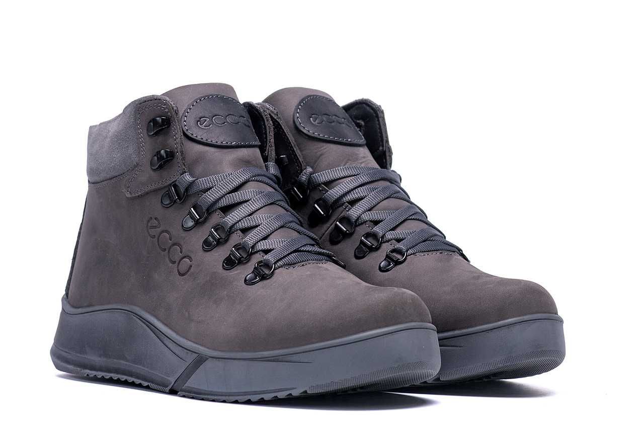 Мужские зимние кожаные ботинки Yurgen grey Style