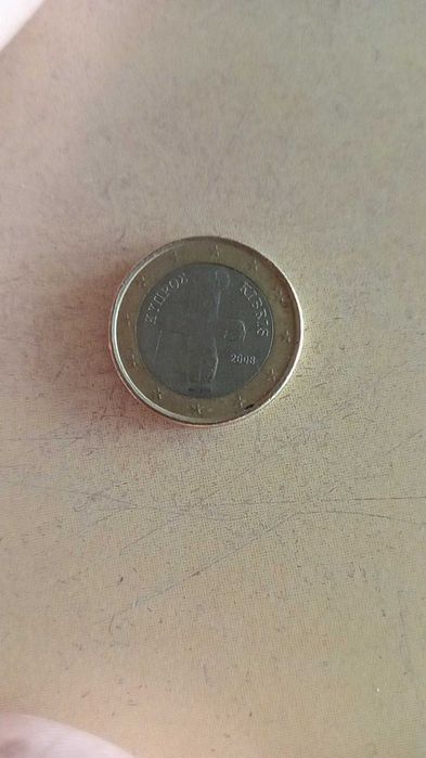 Moeda de 1 Euro Chipre 2008