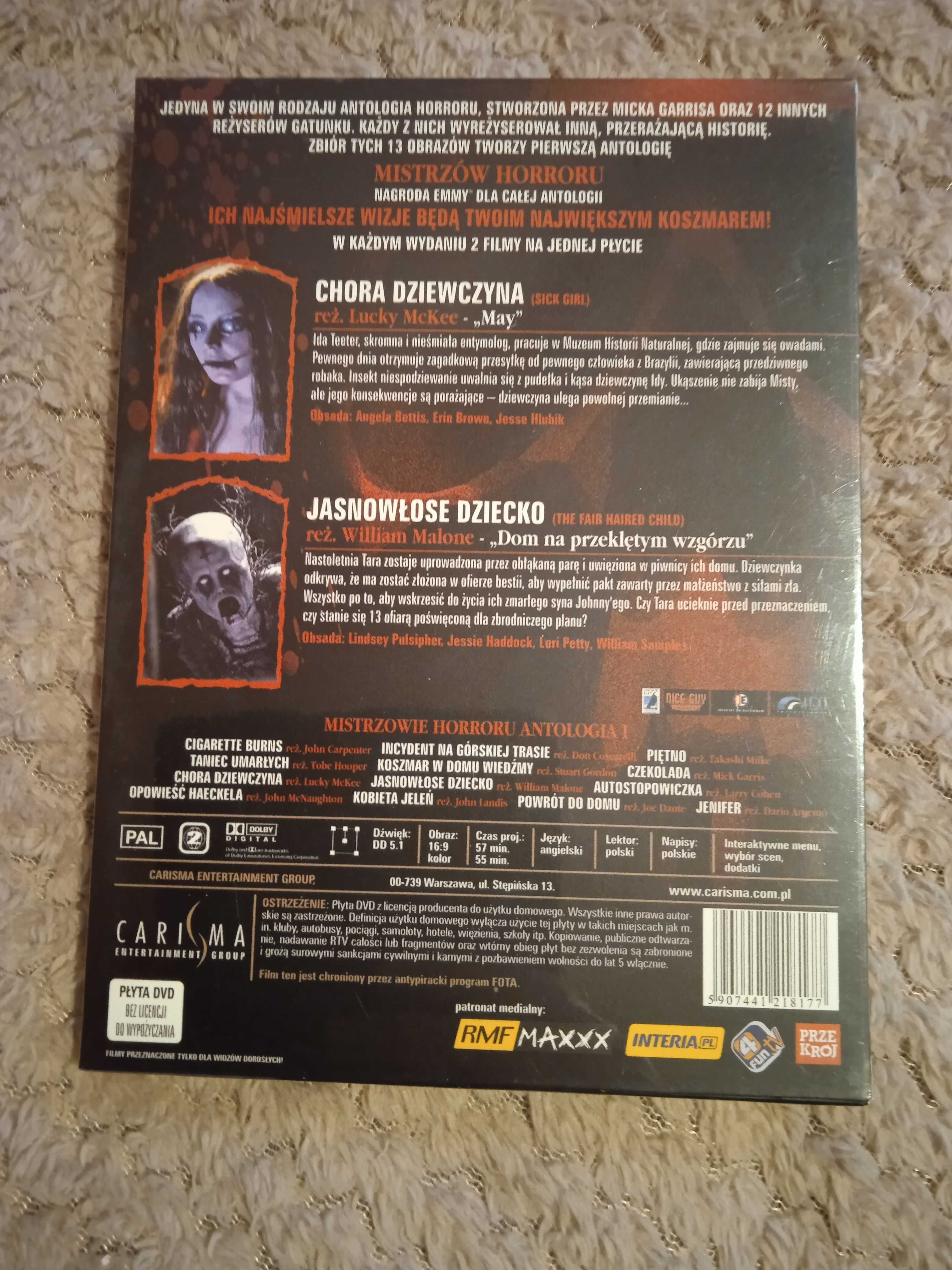 Chora dziewczyna , Jasnowłose dziecko - horror 2 filmy na płycie DVD