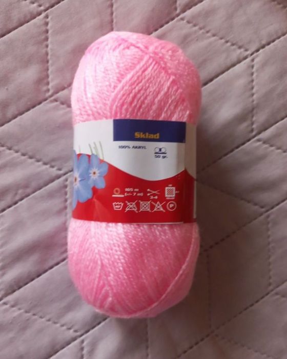 Włóczka akrylowa jasny róż