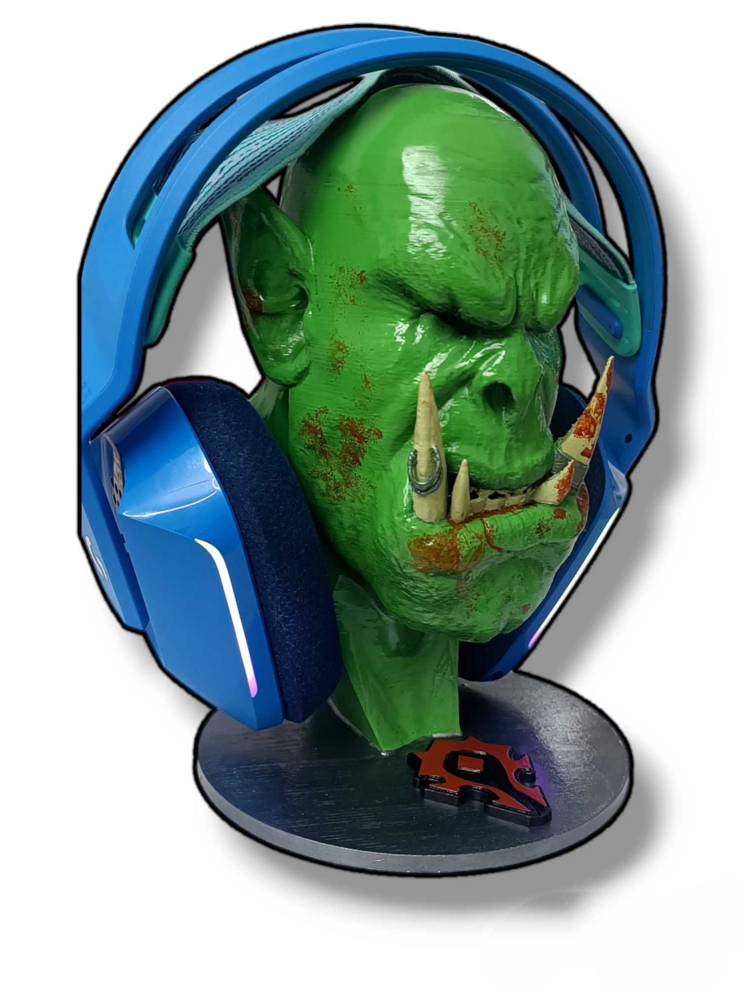 Statuetka, stojak na słuchawki, Ork, World of Warcraft, Rękodzieło,WOW