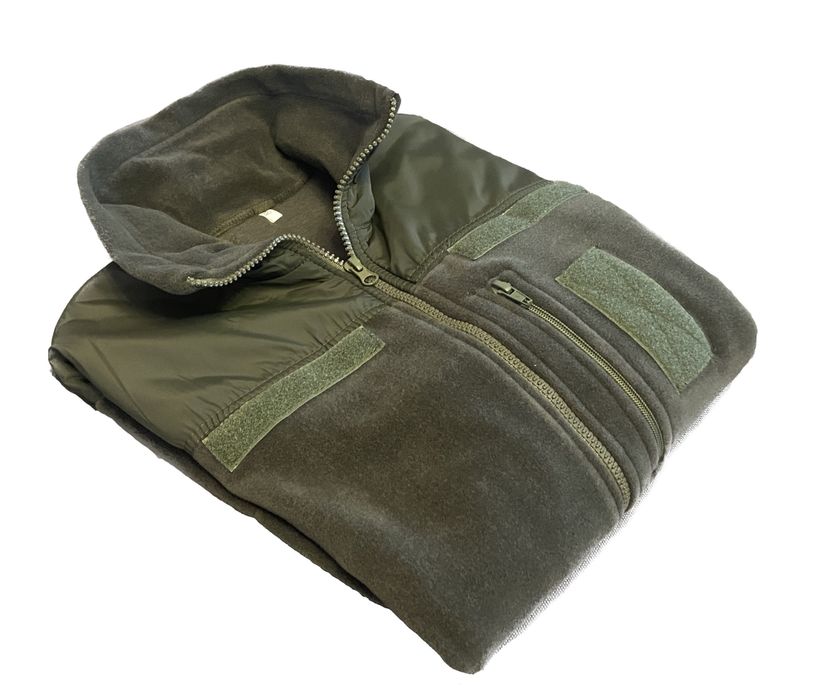 Флісова кофта 340г/м олива, фліска чоловіча, флисовая мужская, флиска