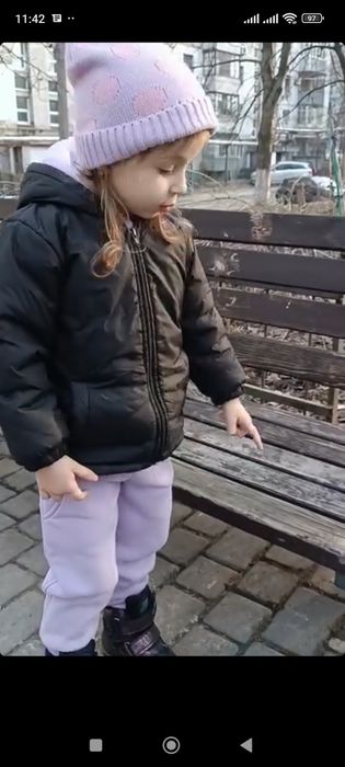 Костюм трьохнитка на флісі для дівчинки 86 92 шапка в подарунок