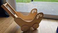 Drewniany wózek dla lalek
