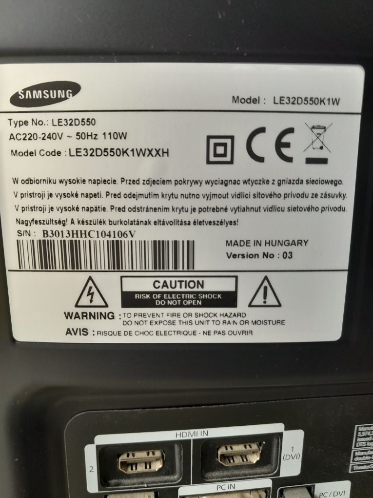 Telewizor Samsung LE32D550K