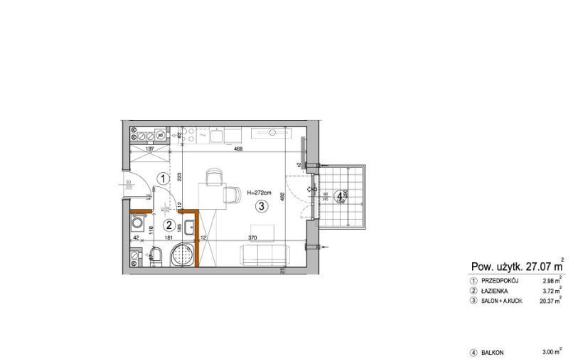 Rembertów>Mieszkanie 25,62m2>1 pokój>od Dewelopera