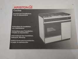 Manual Ariston cucine a gás com forno elétrico vintage