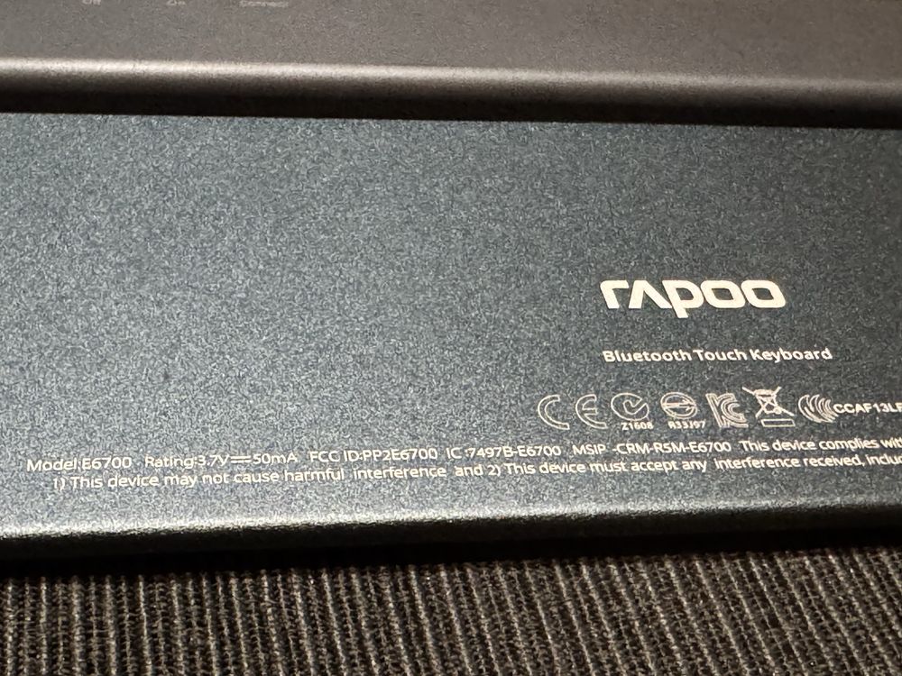 Klawiatura bluetooth Rapoo E6700 z touchpadem aluminiowa jak nowa