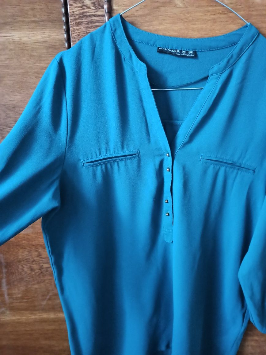 Блуза синьо-зеленого кольору