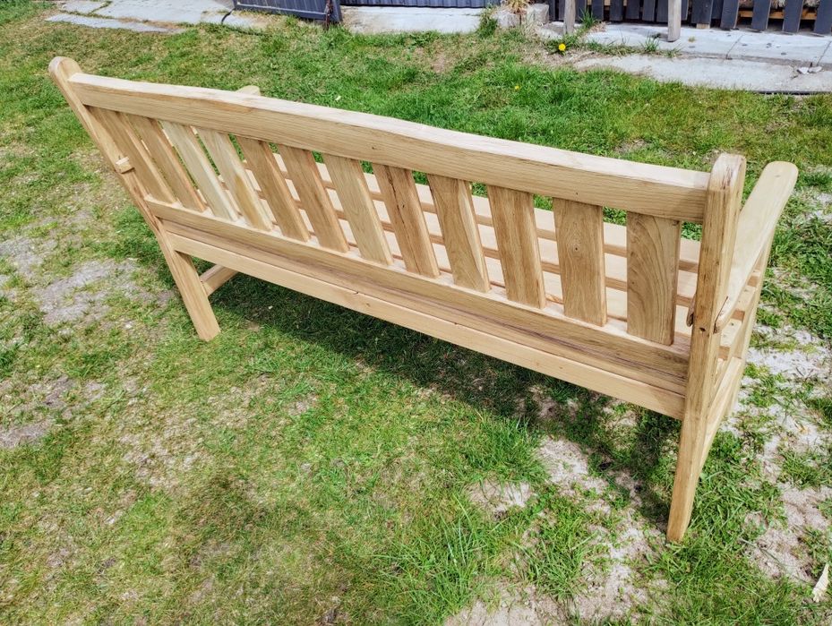 Ławka ogrodowa   lite drewno dębowe