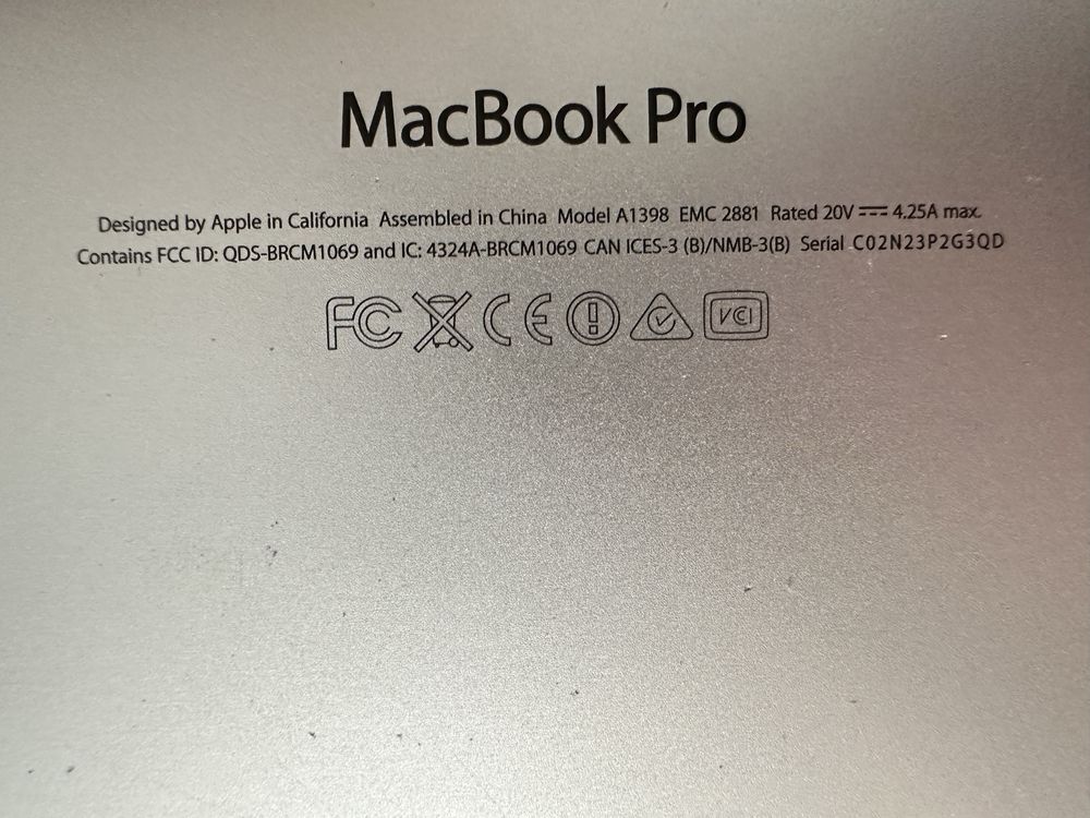 Macbook Pro A1990 и А1398 разборка на запчасти