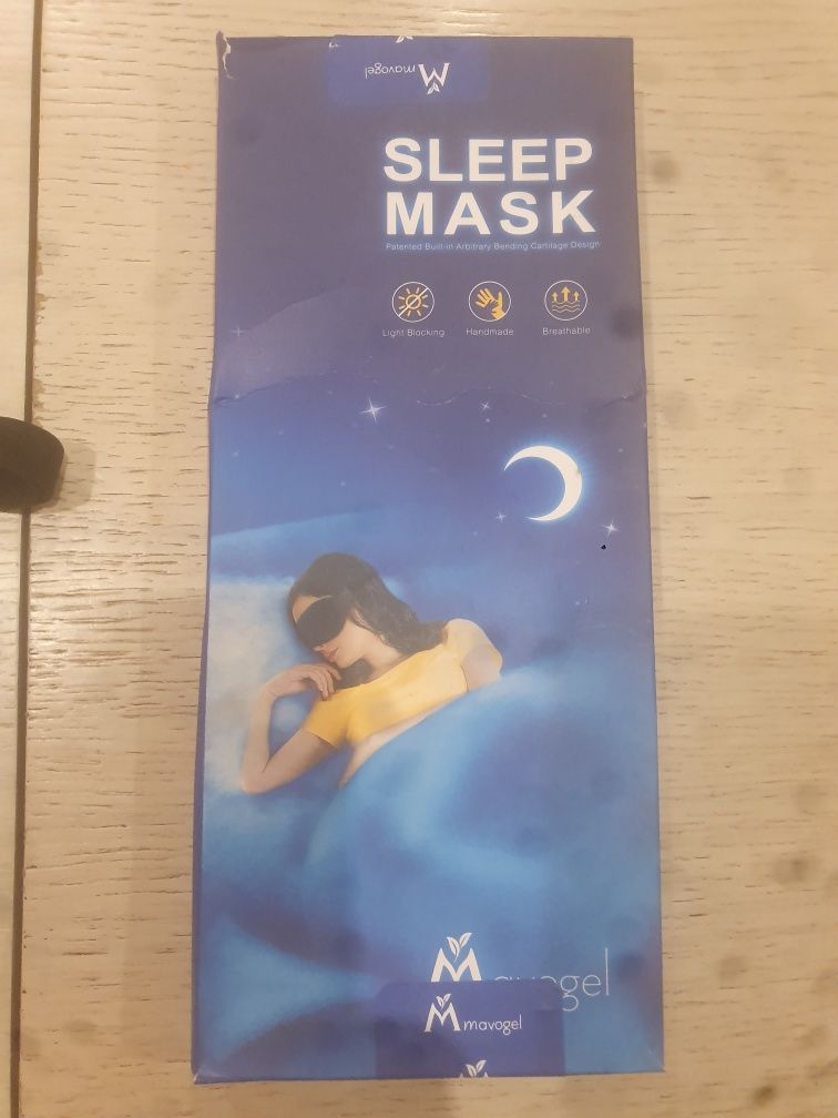 Bawełniana Maska do spania - na oczy zaktualizowany design blokująca ś