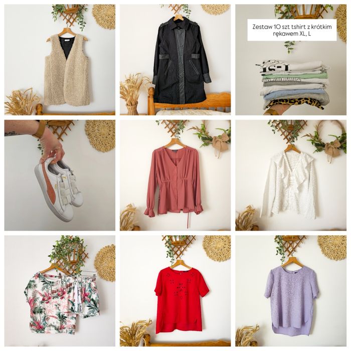 Ubrania damskie S, M, L, XL, XXL, 3XL sukienka spódnica oversize płasz