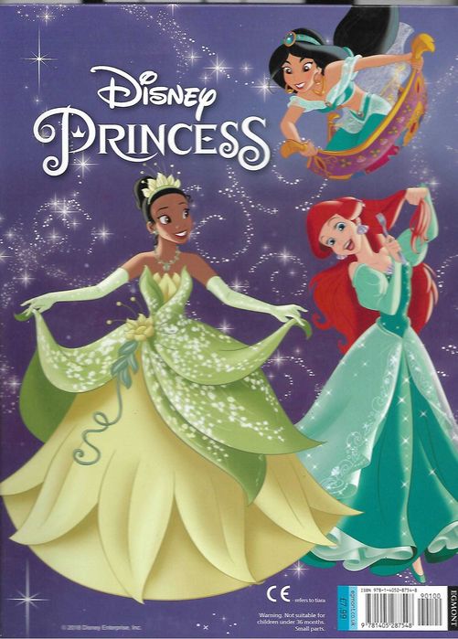 Livro infantil "Disney Princess" com oferta de uma tiara