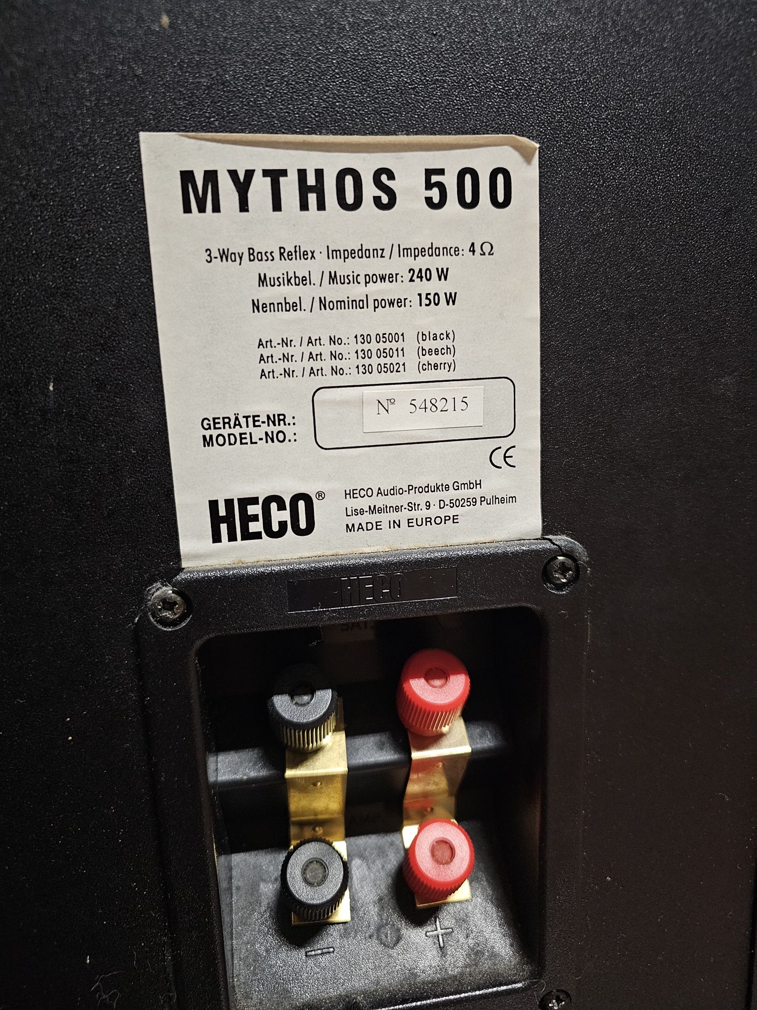 Kolumny Heco Mythos 500