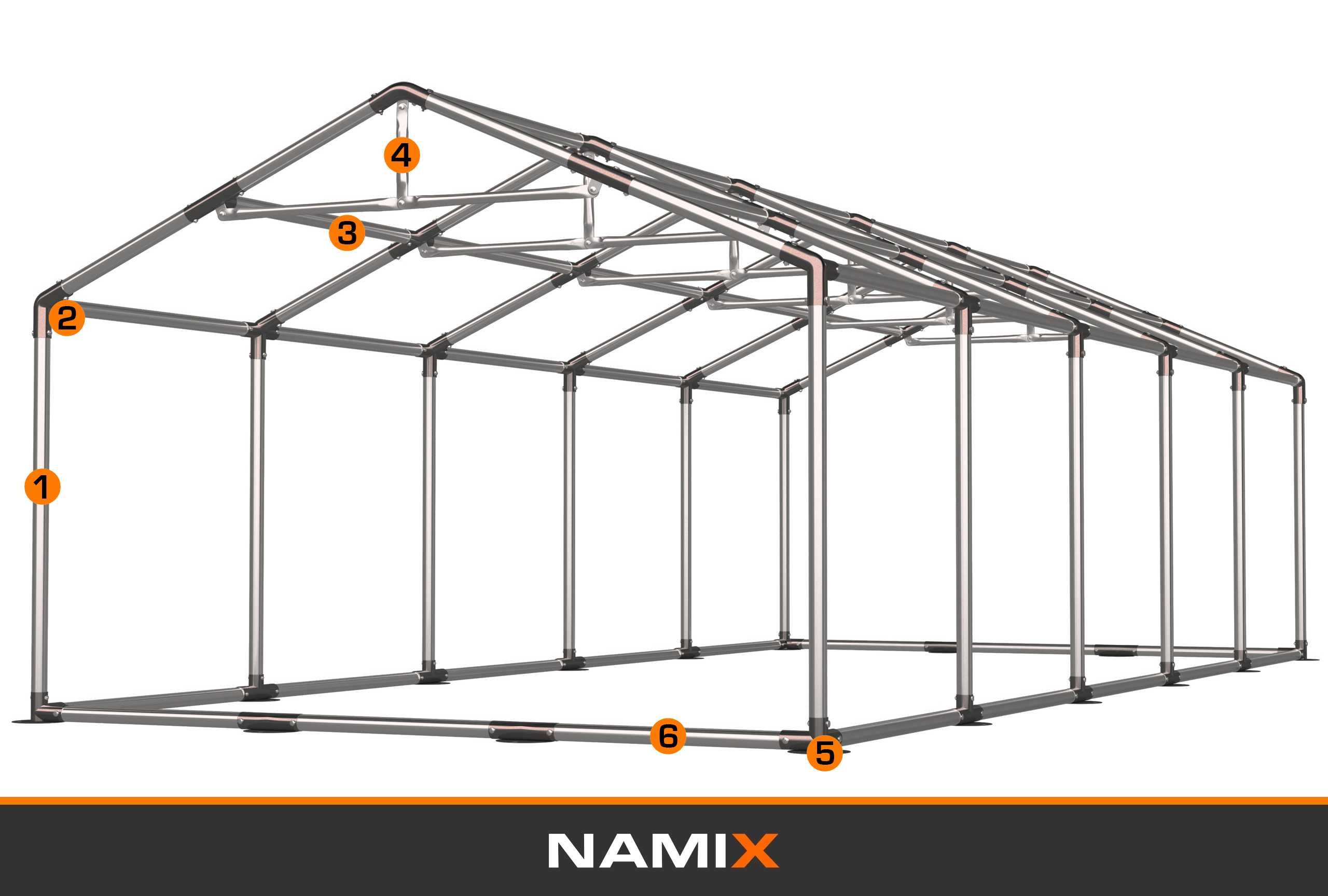 Namiot GRAND 5x10 magazynowy handlowy garaż PVC 560g/m2 MOCNY