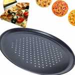 Forma Stalowa do Pieczenia Pizzy Okrągła Blacha Perforowana 32cm