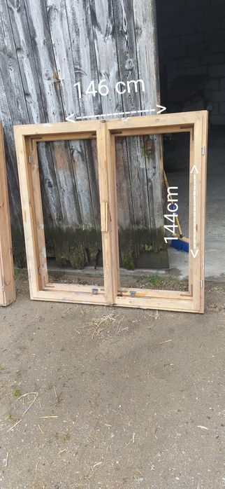Ramy od okien drewniane stare 4szt.