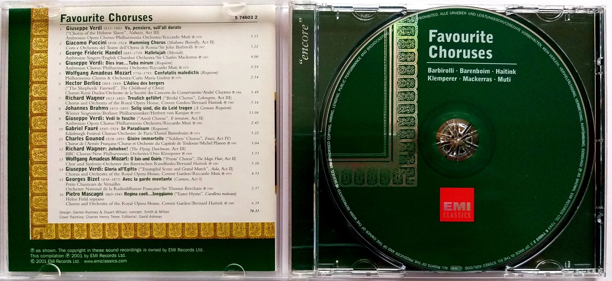 Favourite Choruses Barbirolli Berenboim Haitink 2001r