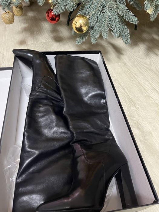 Сапоги женские кожаные