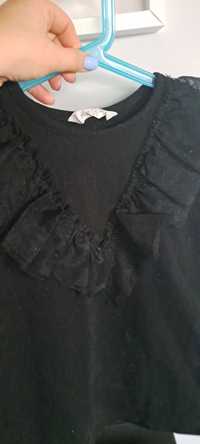 Dzianinowa sukienka H&M z falbanką roz.128