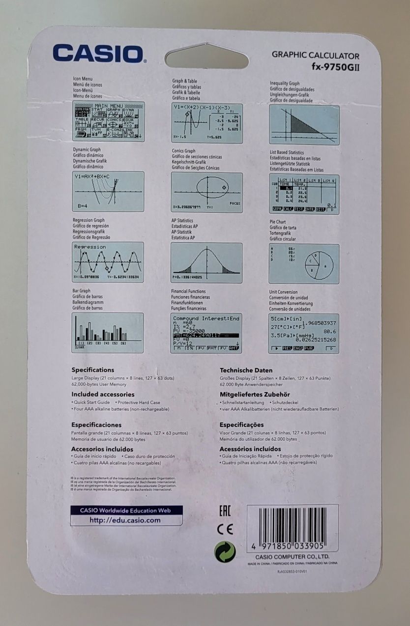 Maquina Calcular Gráfica Casio FX-9750GII