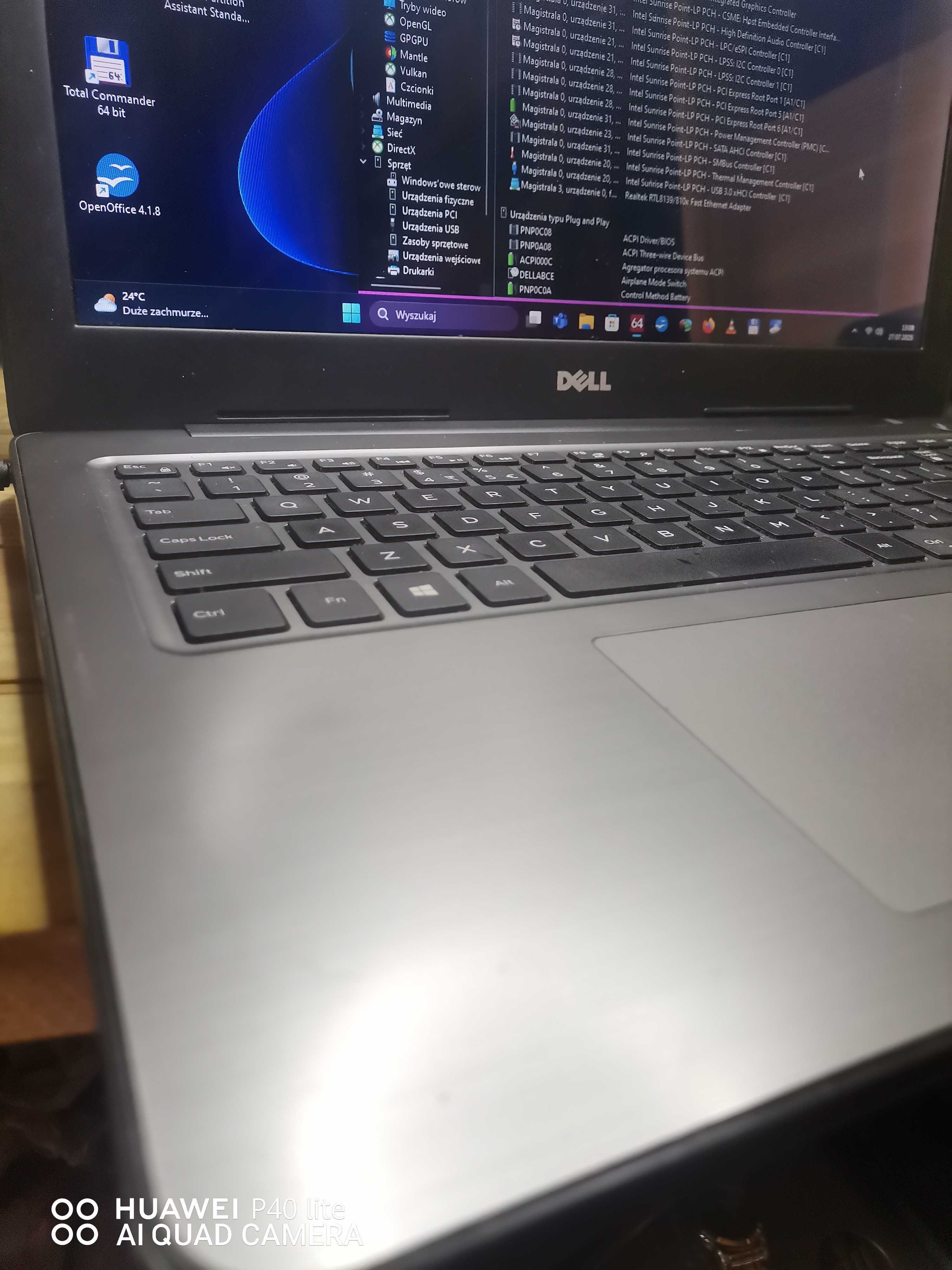 Mocny Dell 5567/15,6"HDMI /i7-7gen-7500U/ram8GB/SSD128 SAMSUNG/Win11pl