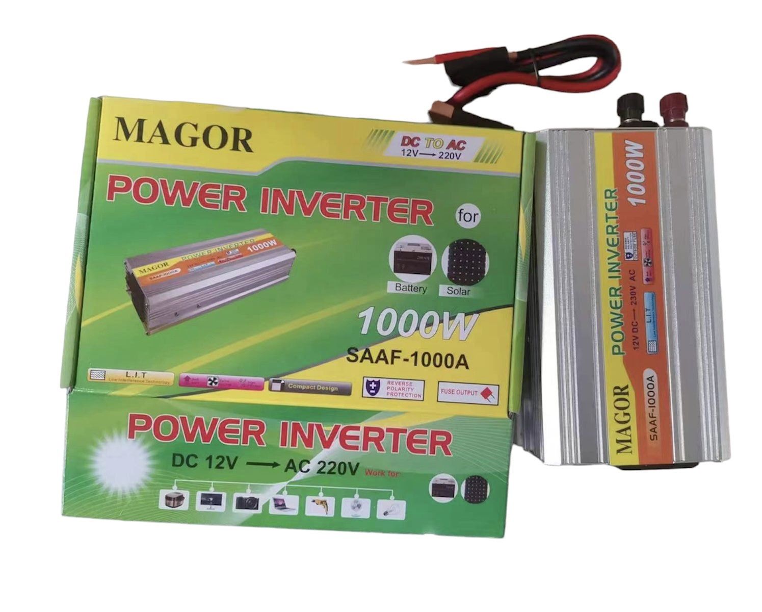 Перетворювач напруги 12-220v 1000w Magor