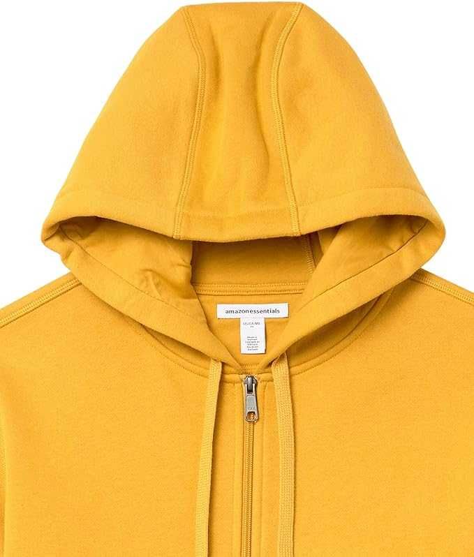 Męski Bluza Polarowa Z Kapturem AMAZON ESSENTIALS Pełny Zamek Złoty L