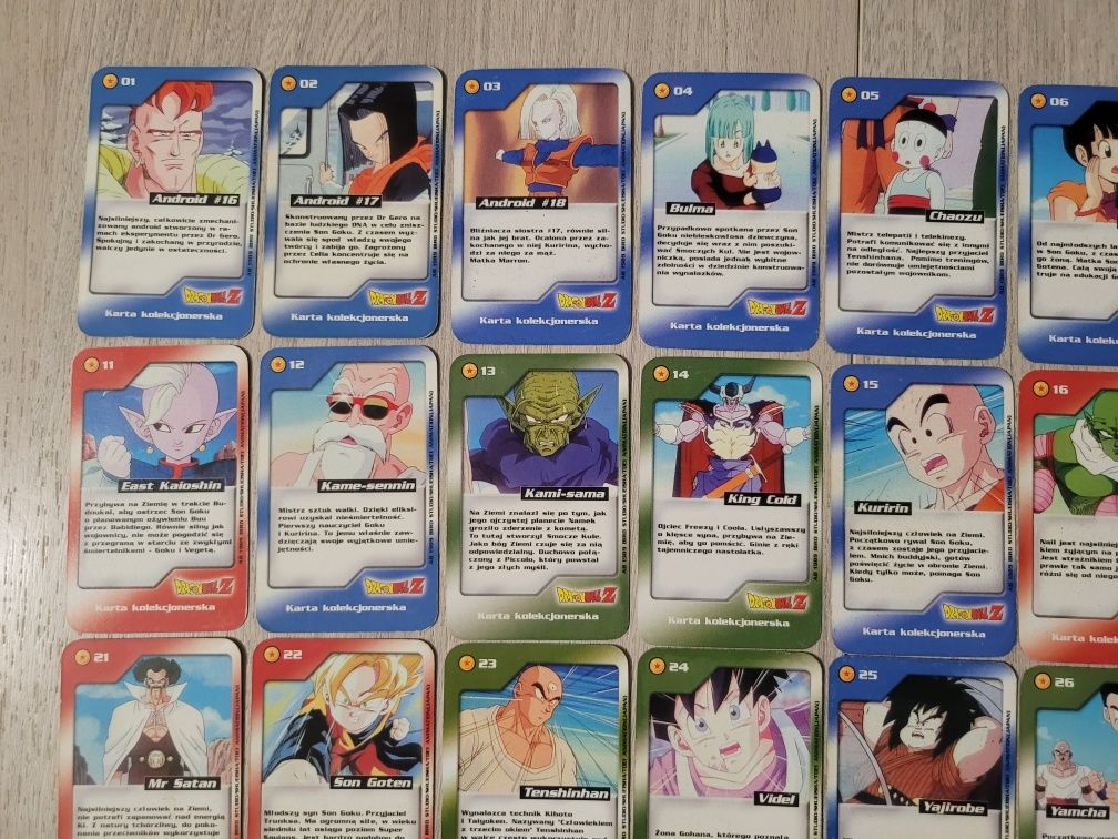 Karty Dragon Ball Chio - 50/50 DBZ kolekcjonerskie