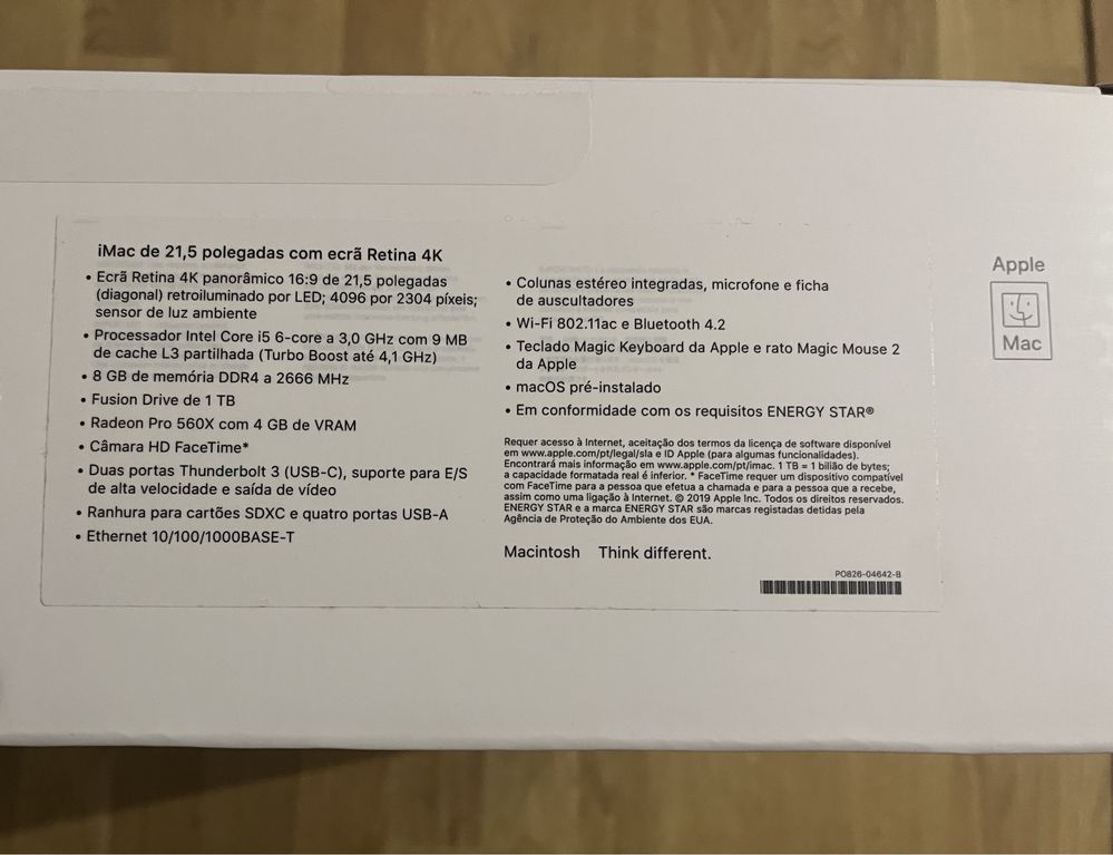 iMac 2019 / 8GB RAM / 1TB SSD+HDD