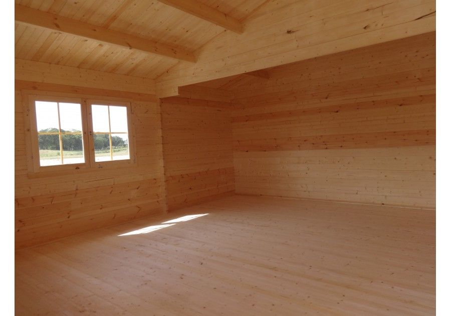 Domek duży letniskowy drewniany z balika 1 pomieszczenie 6.0x6.0m