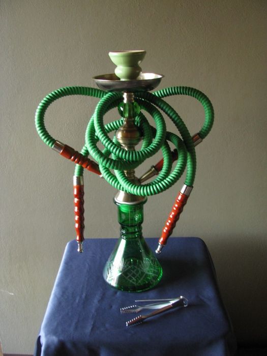 Shisha 43 cm zielona prezent 2 węże