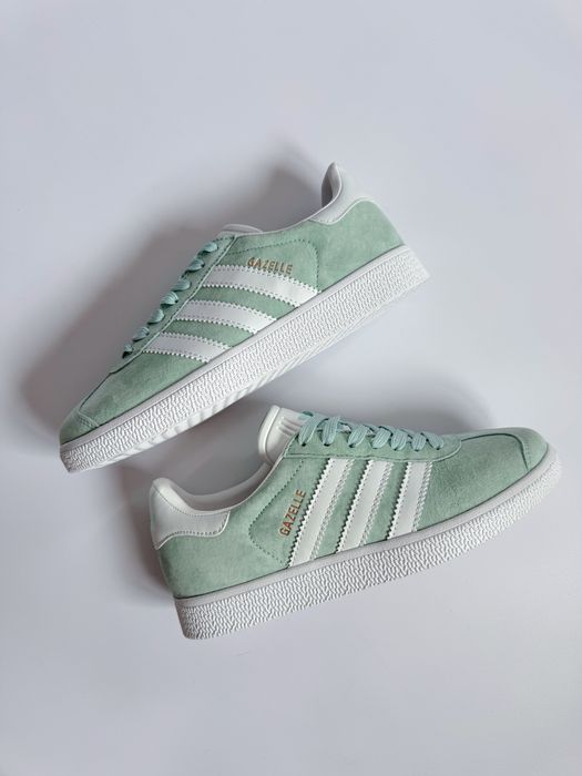 Жіночі кросівки Adidas Gazelle 38 розмір. Зелені кеди адідас газель