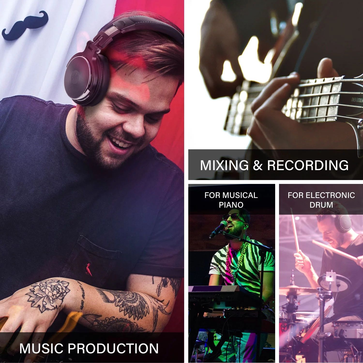 DJ Наушники OneAudio Studio Pro гарнитура Hi-Fi студийные монитор Odio