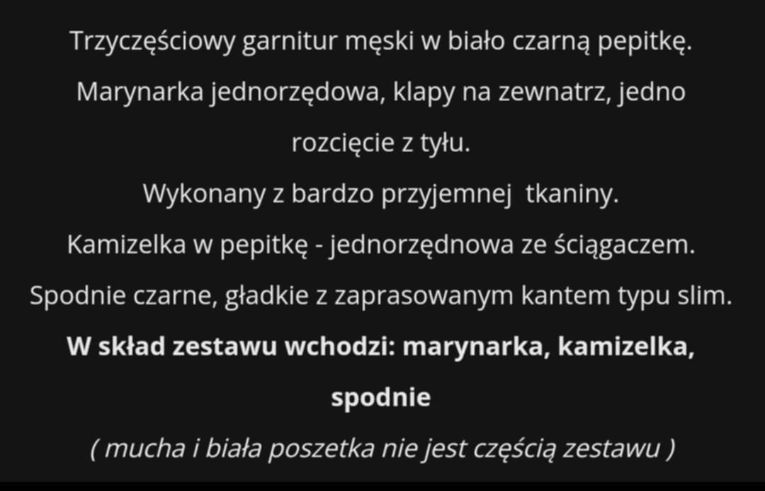 Garnitur Huzar Men rozm 48