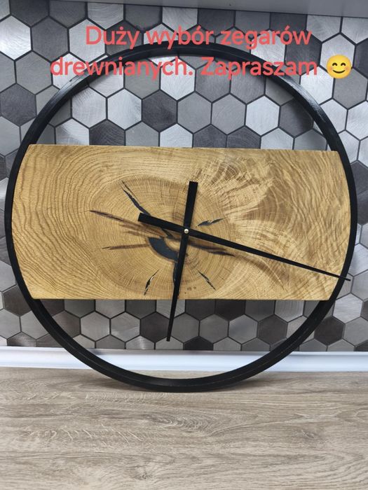 Zegary loftowe/ stoły z żywicą