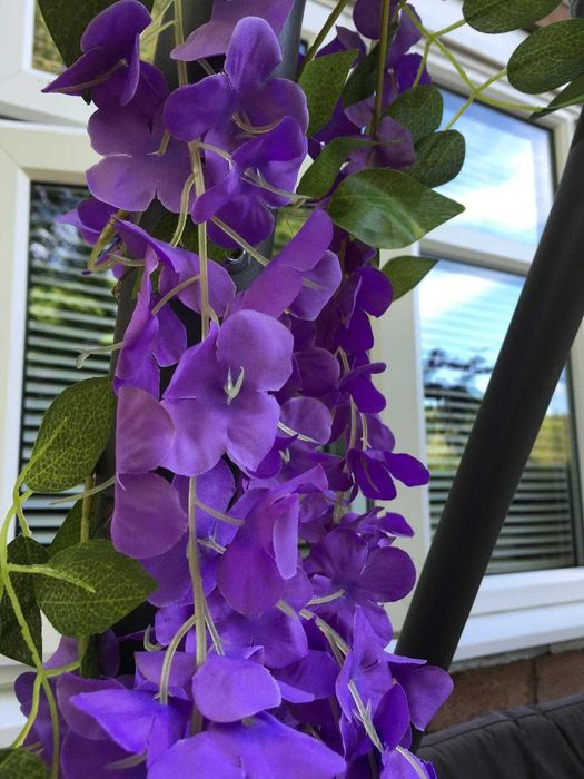 Wisteria glicynia sztuczna girlanda kwiatowa dekoracja 12 sztuk